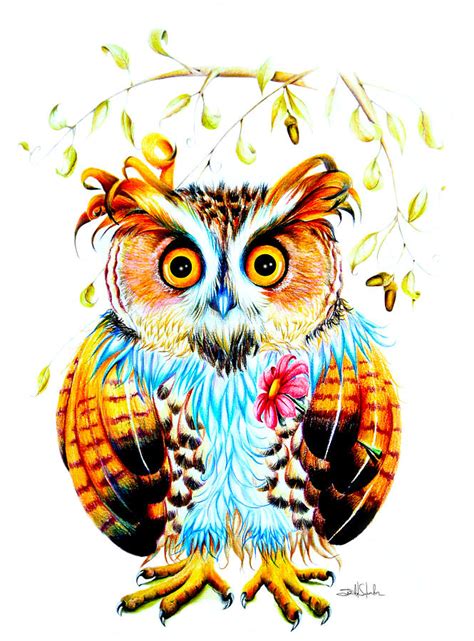 The Most Beautiful Owl Painting By Isabel Salvador Fine Art America