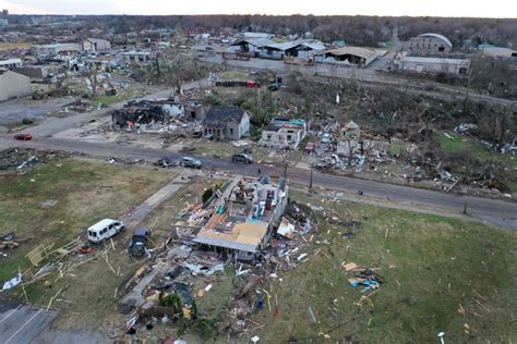 Aerial Photos Show Scale Of Devastation In Tornado Hit Mayfield Kentucky