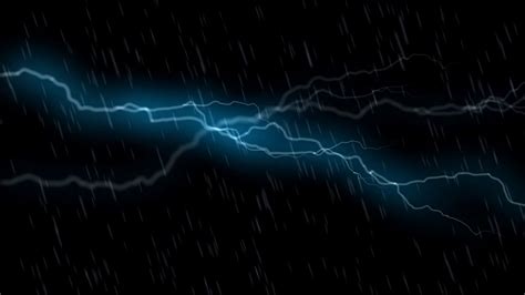 Thunder Storm And Rain Animation Free Hd Stock Footage Youtube