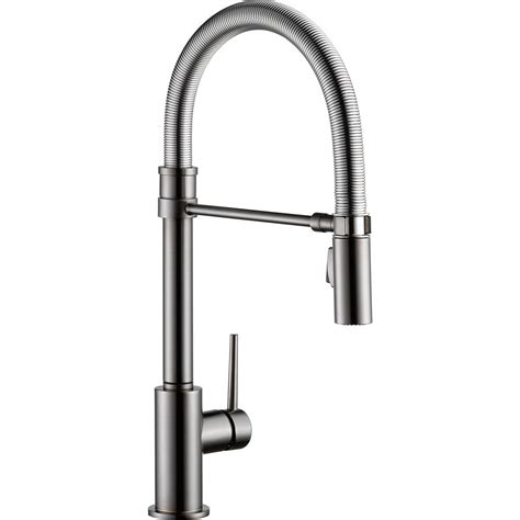 This essential piece of bathroom hardware serves a specific purpose but also acts as a touch of embellishment for the design of the room. Delta Trinsic Single Handle Pull-down Kitchen Faucet With ...