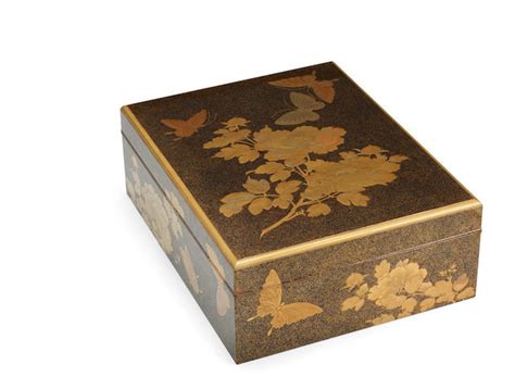 A Gold Lacquered Ryoshibako Document Box And Cover Meiji 1868 1912