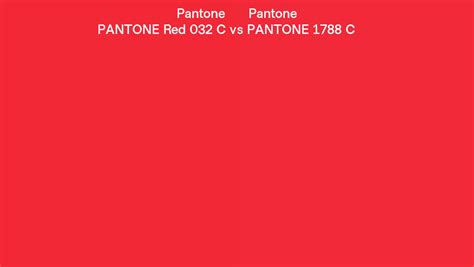Pantone Red 032 C Vs Pantone 1788 C Side By Side Comparison