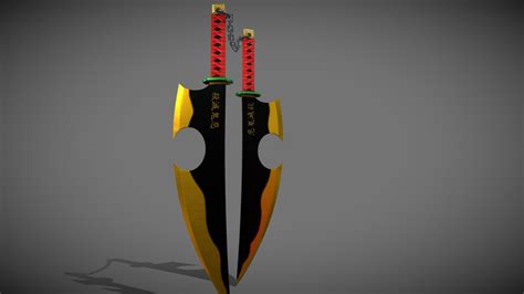 Double Swords Of Tengen Uzui Oto No Hashira Download Free 3d Model