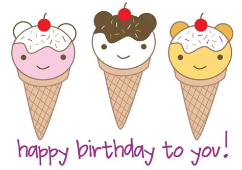 Happy Birthday Images With Ice Cream💐 — Free Happy Bday Pictures And