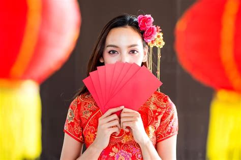 Premium Photo Happy Chinese New Year Asian Woman With Copy Space For Text