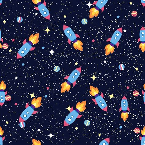 Seamless Space Pattern Background Star Astronomy Planet Background