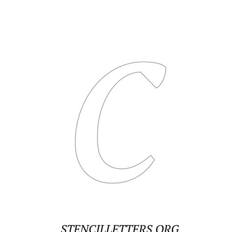 New Italic Free Printable Letter Stencils With Outline Cutout Letters