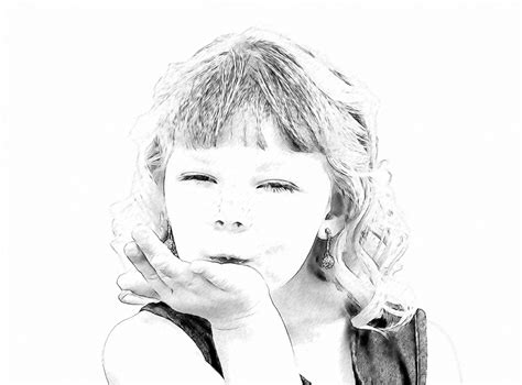 Blond Girl Blowing A Kiss Illustrations ~ Creative Market