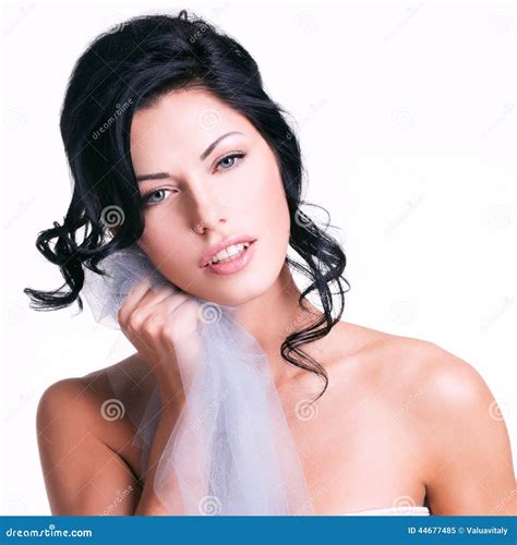 Portrait Of A Beautiful Tender Woman With Creative Hairstyl Stock Image Image Of Fresh Cloth