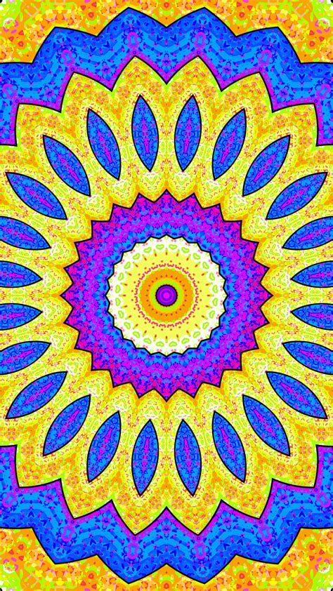 Download Wallpaper 1440x2560 Fractal Pattern Shapes Bright