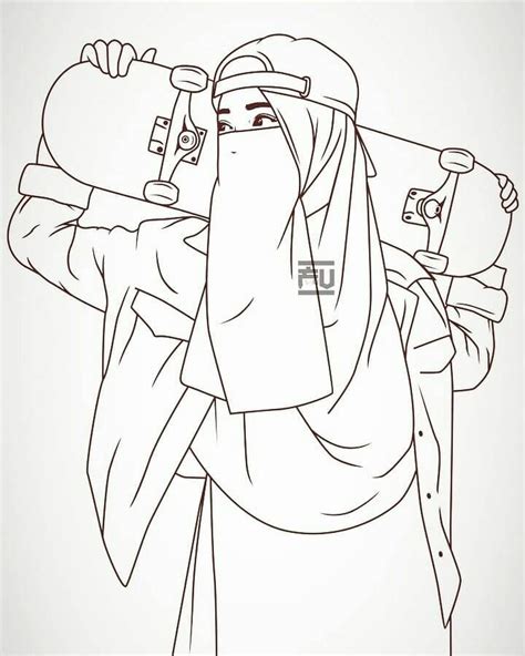 Salah satu hobi dan kesukaan anak ketika masih usia dini adalah mewarnai, karena. Gambar Sketsa Kartun Muslimah Cantik : Gambar Lucu Kartun Berjilbab | Kantor Meme ...