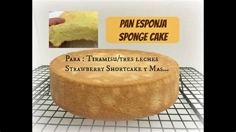 Pan Esponja Sponge Cake Tres Leches Tiramisu Youtube