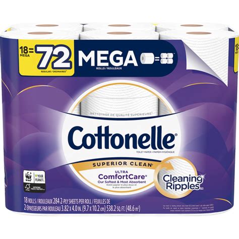 Cottonelle Ultra Comfortcare Toilet Paper Soft Bath Tissue Septic