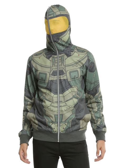 Halo Master Chief Cosplay Full Zip Hoodie Master Chief Cosplay