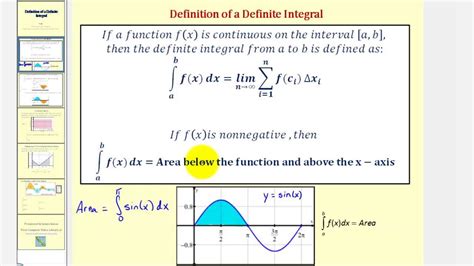 We know that the integral of e^x is e^x + c. The Definition of The Definite Integral - YouTube