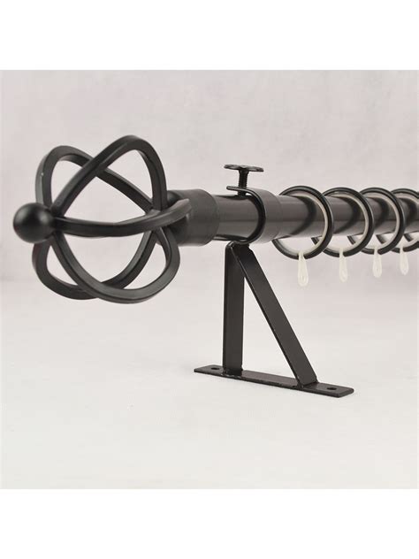 Our decorative iron curtain rods are build with high strength materials allowing them to span greater distances and hold heavier window treatments without a powder coated flat black finish ensures your curtain rods will look great for many years. 7/8" Black Wrought Iron Single Curtain Rod Set Spiral ...