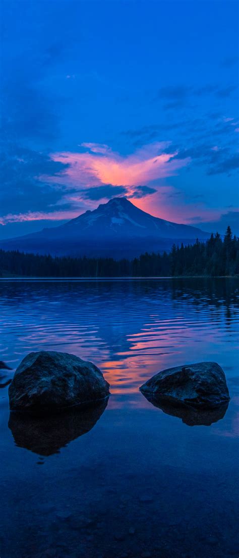 1080x2520 Sunset Reflection In Lake 1080x2520 Resolution Wallpaper Hd