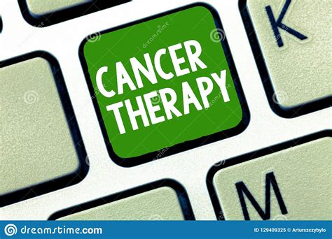 Handwriting Text Cancer Therapy Concept Meaning Treatment Of Cancer In
