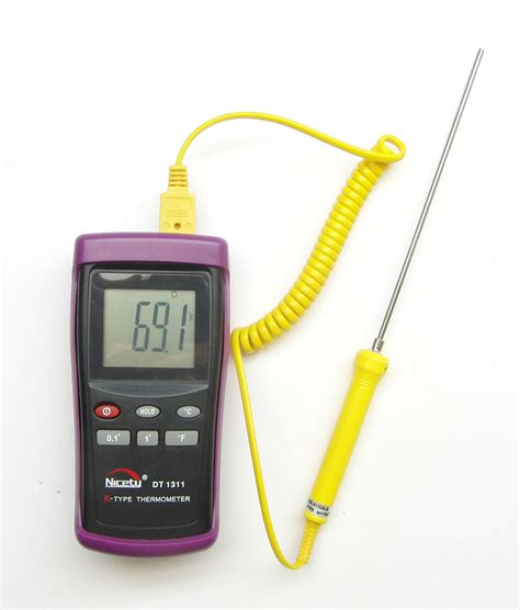 Digital K Type Thermocouple Thermometer Dt1311 With Stainless Steel