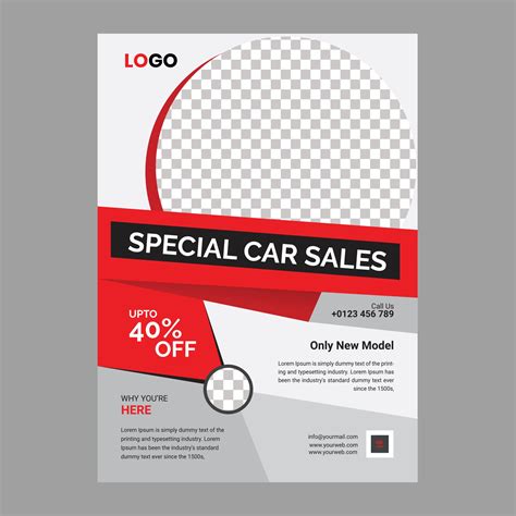 Car Sale Flyer Poster Leaflet Design Template Layout 2385563 Vector Art