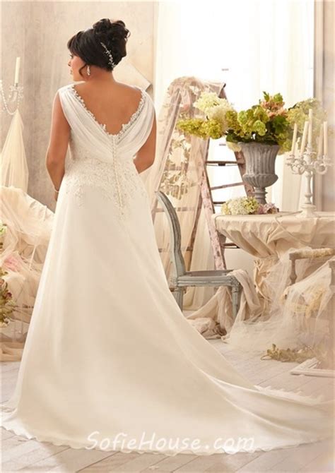 Plus size wedding dresses with corset for stylish girls achieve harmony wedding look. Princess A Line V Neck Organza Lace Plus Size Wedding ...