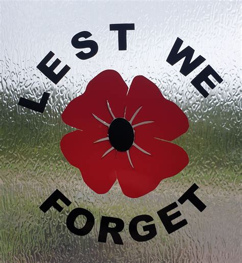 Poppy Sticker Remembrance Day Veterans Day Vinyl Decal Etsy Uk