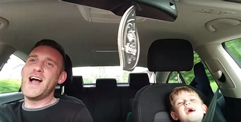 Father And Son Sing The Most Adorable Frank Sinatra Duet In Car