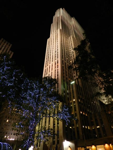 Rockefeller Center At Night Presumably During The