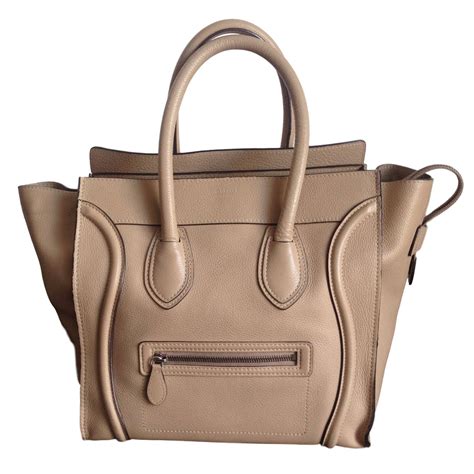 Celine Big Bag Leather Tote Handbags Iqs Executive