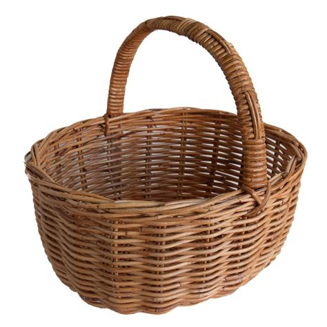 Classic Oval Wicker Shopping Basket