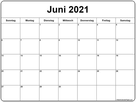 Kalender 2021 Juni Best Calendar Example