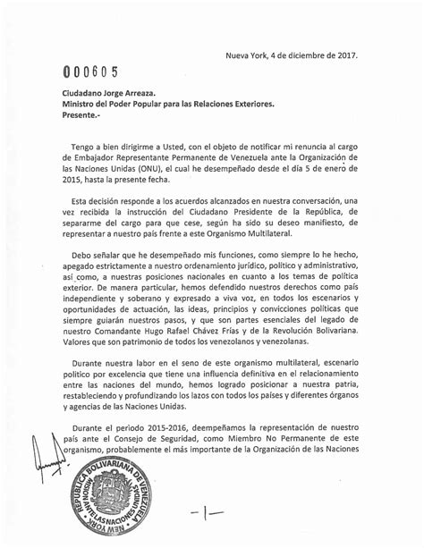Carta De Renuncia En Venezuela Pilihlah D