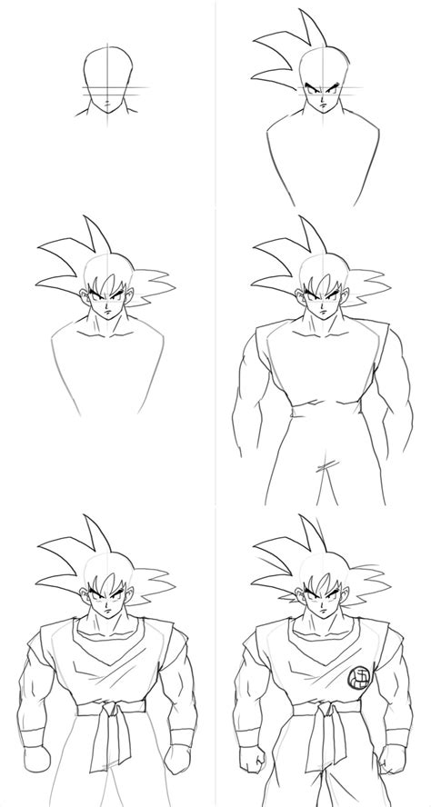 Goku Sketch Step By Step At Paintingvalley Explore Collection Of