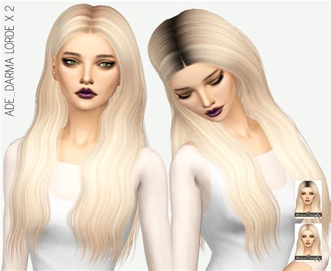 Sims 4 Hairs Miss Paraply Ade Darma Lorde Hair Retextured