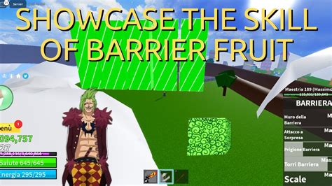 Showcase The Skill Of Barrier Fruit Blox Fruits Roblox Youtube