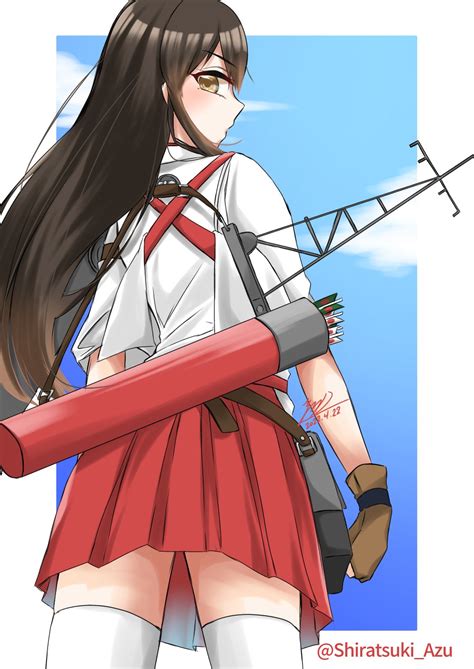 Hình Nền Anime Cô Gái Bộ Sưu Tập Kantai Akagi Kancolle Tóc Dài