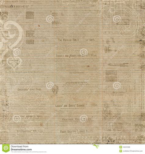Grungy Newspaper Antique Brown Background Stock Image Image Of Grungy