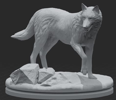 Archivo 3D gratis Figura realista de lobo・Objeto de impresión 3D para
