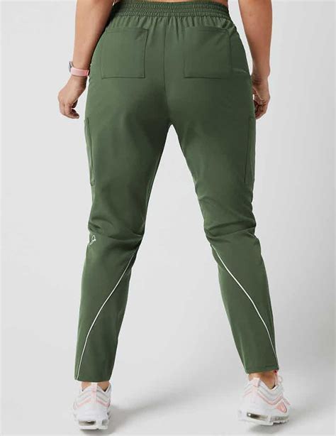 Charge Cargo Drawcord Pant In Army Green Medical Scrubs By Jaanuu