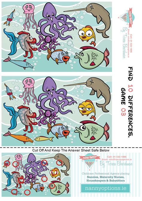 Games For Kids Find 10 Differences Game 3 Nanny