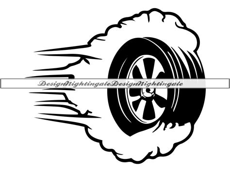 Tire Burnout Marks Clipart
