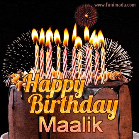 Chocolate Happy Birthday Cake For Maalik  — Download On