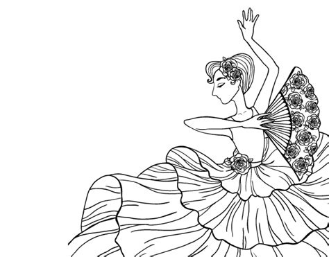 Dibujos De Baile Flamenco Para Colorear E Imprimir
