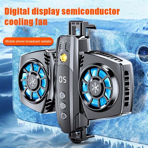 Semiconductor Dual Cooling Fan Radiator Usb Phone Cooler Smartphone Lcd