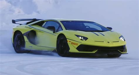 Lamborghini Aventador Svj Sings A Song Of Fire And Ice Carscoops