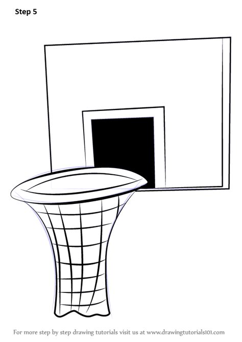 Learn How To Draw Basketball Hoop Other Sports Step By Step Drawing