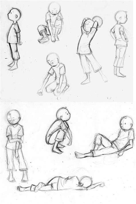Boy Moves Sketches Figure Drawing Cartoon Drawings