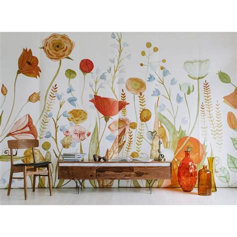 Anewall Wildflower Modern Classic Oversized Floral Wallpaper
