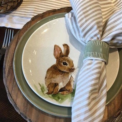 The Bunnies Have Landed 🐰🌿 Pottery Barn Bunny Plates Easter