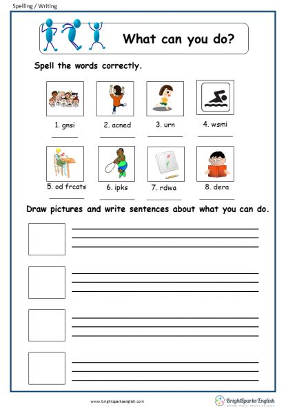 What Can You Do English Worksheet English Treasure Trove